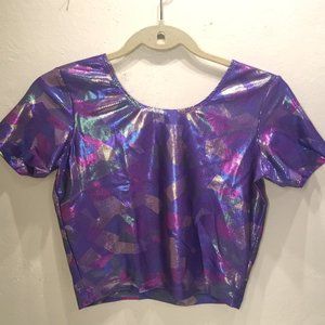 American Apparel Holographic Crop Top